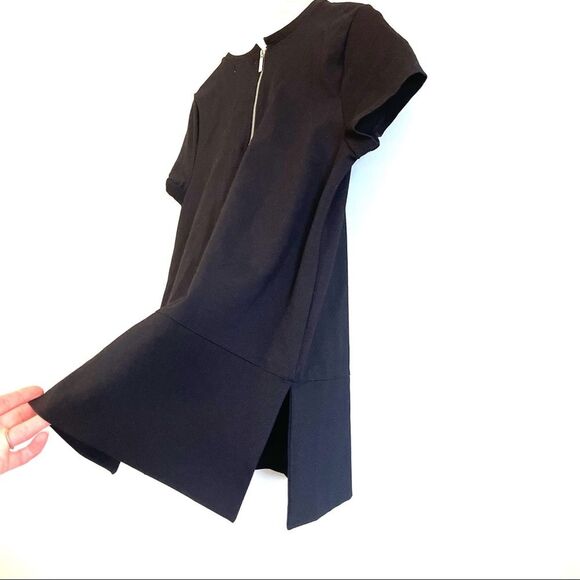 Liz Claiborne Studio Black Short Sleeve Crew Neck Zipper Back Medium for Women - Picture 3 of 4